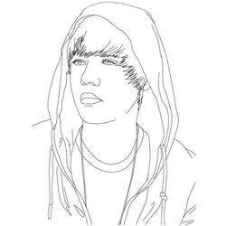 着色页: Justin Bieber (名人) #122440 - 免费可打印着色页
