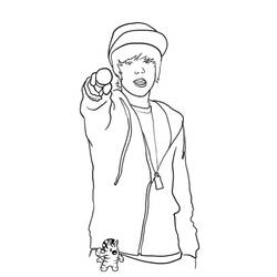 着色页: Justin Bieber (名人) #122443 - 免费可打印着色页
