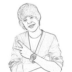 着色页: Justin Bieber (名人) #122448 - 免费可打印着色页