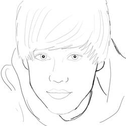 着色页: Justin Bieber (名人) #122450 - 免费可打印着色页