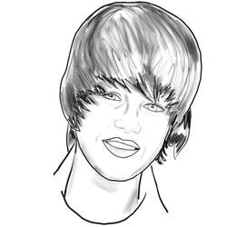 着色页: Justin Bieber (名人) #122453 - 免费可打印着色页