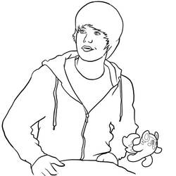 着色页: Justin Bieber (名人) #122454 - 免费可打印着色页