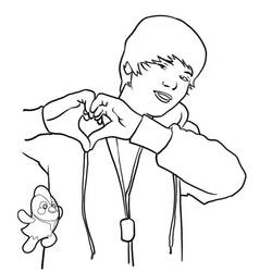 着色页: Justin Bieber (名人) #122456 - 免费可打印着色页
