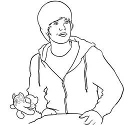 着色页: Justin Bieber (名人) #122461 - 免费可打印着色页