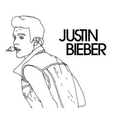 着色页: Justin Bieber (名人) #122466 - 免费可打印着色页
