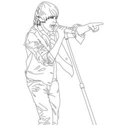 着色页: Justin Bieber (名人) #122467 - 免费可打印着色页