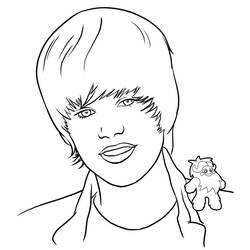 着色页: Justin Bieber (名人) #122468 - 免费可打印着色页