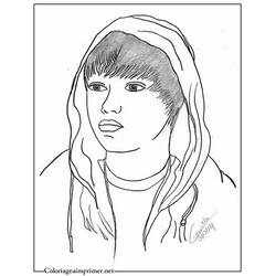 着色页: Justin Bieber (名人) #122477 - 免费可打印着色页