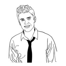 着色页: Justin Bieber (名人) #122479 - 免费可打印着色页