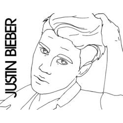着色页: Justin Bieber (名人) #122482 - 免费可打印着色页