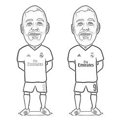 着色页: Karim Benzema (名人) #174726 - 免费可打印着色页