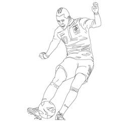 着色页: Karim Benzema (名人) #174728 - 免费可打印着色页