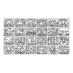 着色页: 基思·哈林 (名人) #180594 - 免费可打印着色页