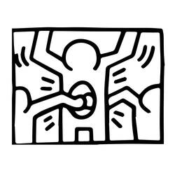 着色页: 基思·哈林 (名人) #180599 - 免费可打印着色页