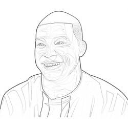 着色页: Kylian Mbappe (名人) #174688 - 免费可打印着色页