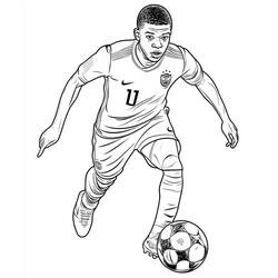 着色页: Kylian Mbappe (名人) #218343 - 免费可打印着色页