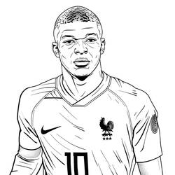 着色页: Kylian Mbappe (名人) #218344 - 免费可打印着色页