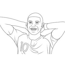 着色页: Kylian Mbappe (名人) #218346 - 免费可打印着色页
