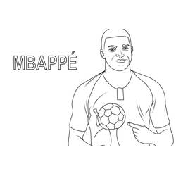 着色页: Kylian Mbappe (名人) #218347 - 免费可打印着色页