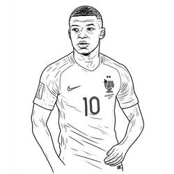着色页: Kylian Mbappe (名人) #218348 - 免费可打印着色页