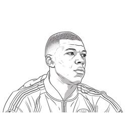 着色页: Kylian Mbappe (名人) #218349 - 免费可打印着色页