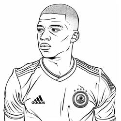 着色页: Kylian Mbappe (名人) #218352 - 免费可打印着色页