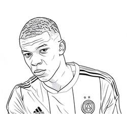 着色页: Kylian Mbappe (名人) #218353 - 免费可打印着色页