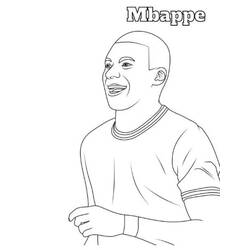 着色页: Kylian Mbappe (名人) #218355 - 免费可打印着色页
