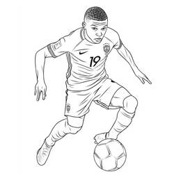 着色页: Kylian Mbappe (名人) #218356 - 免费可打印着色页