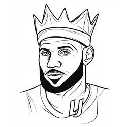 着色页: LeBron James - 免费可打印着色页