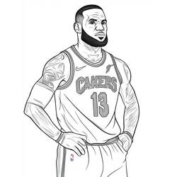 着色页: LeBron James (名人) #219386 - 免费可打印着色页