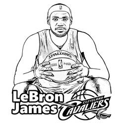 着色页: LeBron James (名人) #219390 - 免费可打印着色页