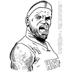 着色页: LeBron James (名人) #219399 - 免费可打印着色页