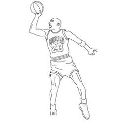 着色页: Michael Jordan (名人) #217843 - 免费可打印着色页