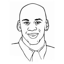 着色页: Michael Jordan (名人) #217844 - 免费可打印着色页