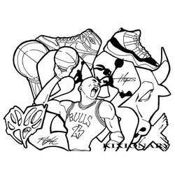 着色页: Michael Jordan (名人) #217846 - 免费可打印着色页