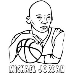 着色页: Michael Jordan (名人) #217847 - 免费可打印着色页