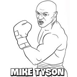 着色页: Mike Tyson - 免费可打印着色页