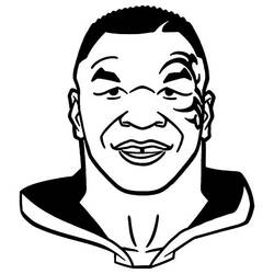 着色页: Mike Tyson (名人) #174722 - 免费可打印着色页