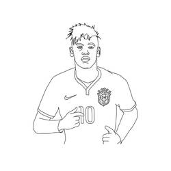 着色页: Neymar - 免费可打印着色页