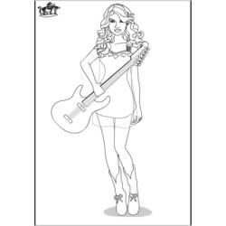 着色页: Taylor Swift (名人) #123846 - 免费可打印着色页