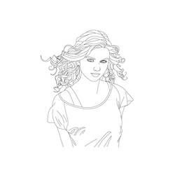 着色页: Taylor Swift (名人) #123849 - 免费可打印着色页