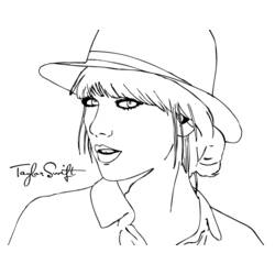 着色页: Taylor Swift (名人) #123852 - 免费可打印着色页