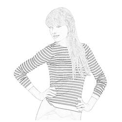 着色页: Taylor Swift (名人) #123867 - 免费可打印着色页