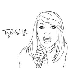 着色页: Taylor Swift (名人) #123877 - 免费可打印着色页