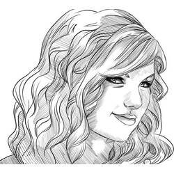 着色页: Taylor Swift (名人) #123948 - 免费可打印着色页