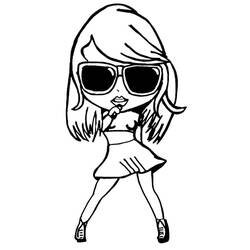 着色页: Taylor Swift (名人) #208106 - 免费可打印着色页