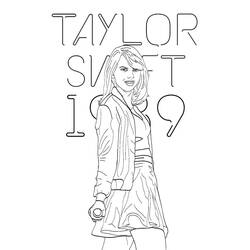 着色页: Taylor Swift (名人) #208110 - 免费可打印着色页