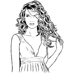 着色页: Taylor Swift (名人) #208112 - 免费可打印着色页