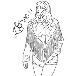 着色页: Taylor Swift (名人) #208113 - 免费可打印着色页